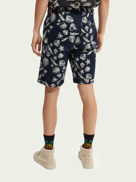Scotch & Soda Temno modre moške kratke hlače z vzorcem Scotch & Soda