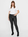 Vero Moda Curve Črne usnjene hlače VERO MODA CURVE Seven