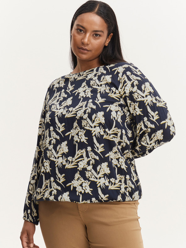 Fransa Belo-modra cvetlična bluza Fransa