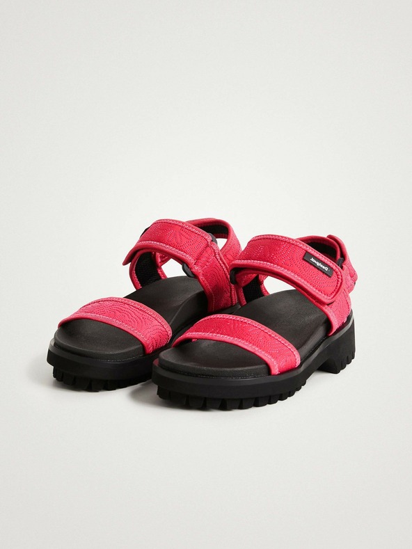 Desigual Rožnate ženske copate Desigual Track Sandal
