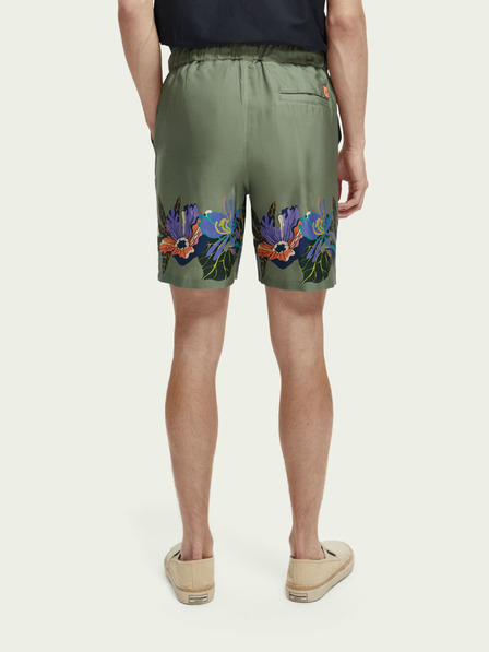 Scotch & Soda Temno zelene moške kratke hlače z vzorcem Scotch & Soda
