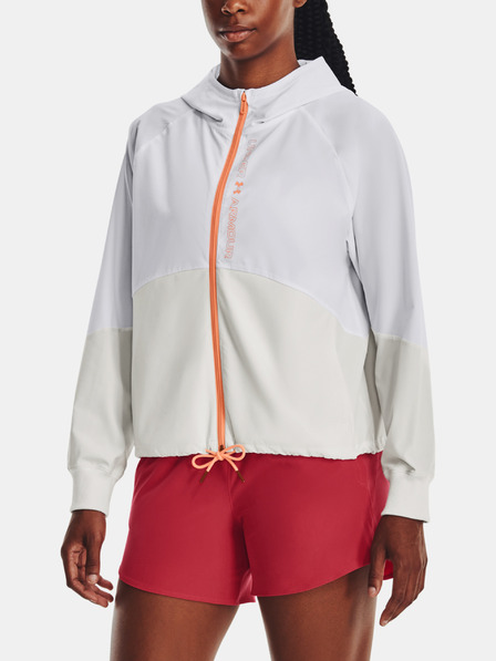 Under Armour Woven FZ Jacket-WHT Jakna