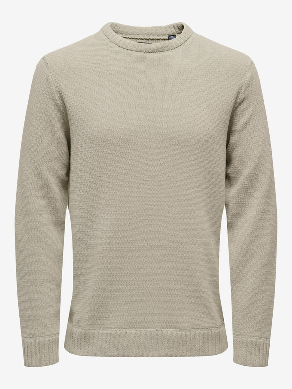 ONLY & SONS Bež moški pulover ONLY & SONS Ese