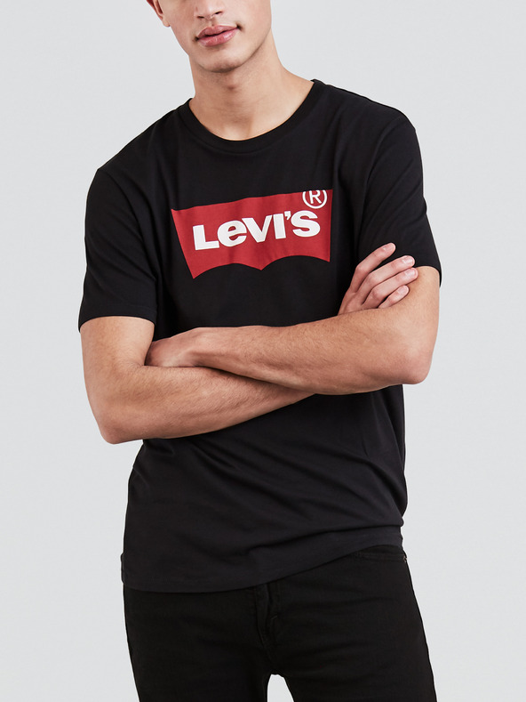 Levi's® Črna moška majica s potiskom Levi's®