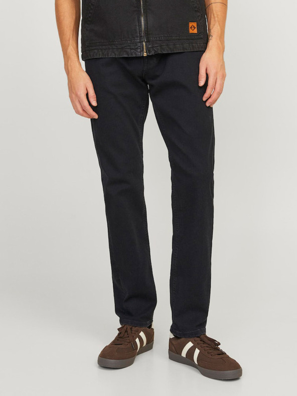 Jack & Jones Črne moške slim fit kavbojke Jack & Jones Mike