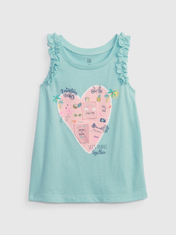 GAP Baby top s potiskom srca GAP