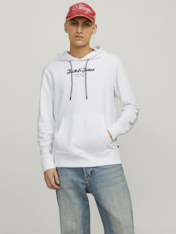 Jack & Jones Bela moška jopa s kapuco Jack & Jones Henry