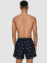 ONLY & SONS Temno modre moške vzorčaste kopalke ONLY & SONS Ted
