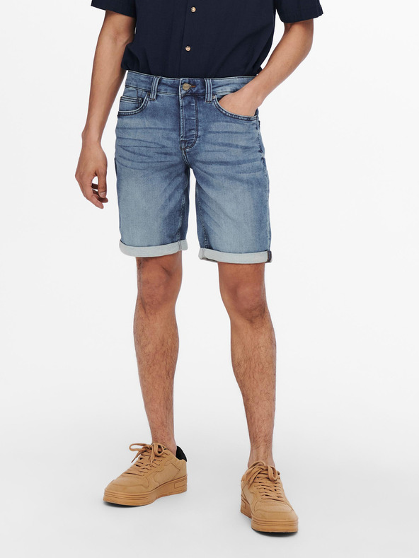 ONLY & SONS Modre kratke hlače iz džinsa ONLY & SONS-Spy