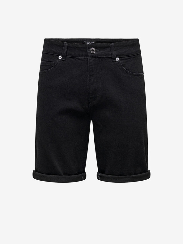 ONLY & SONS Črne moške kratke hlače iz džinsa ONLY & SONS Ply