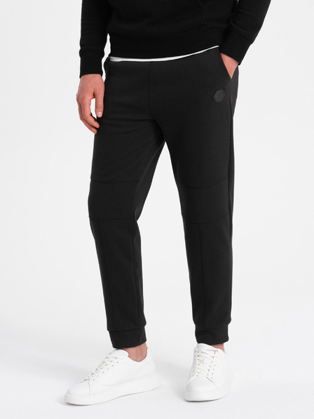 Ombre Clothing Črne moške športne hlače Ombre Clothing