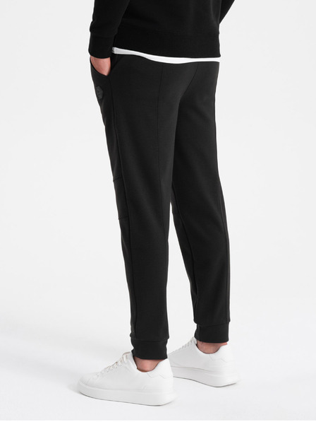 Ombre Clothing Črne moške športne hlače Ombre Clothing