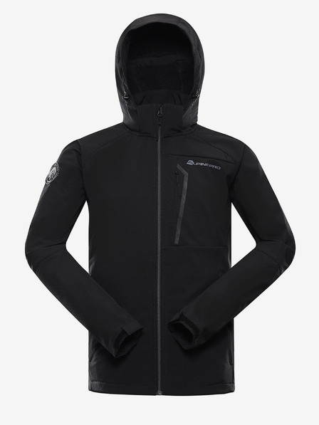 ALPINE PRO Črna moška softshell jakna ALPINE PRO HOOR