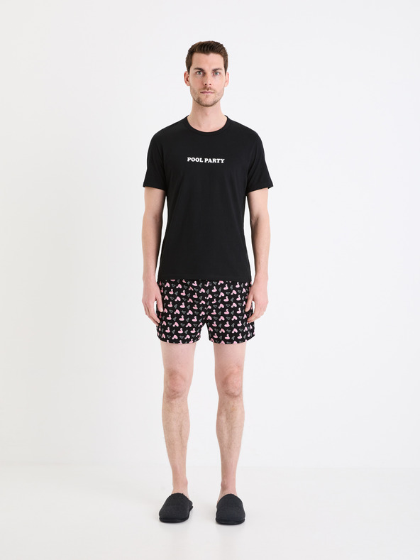Celio Črna moška kratka pižama Celio Gipypool