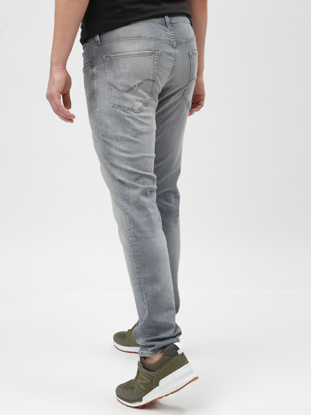 Jack & Jones Svetlo sive tanke kavbojke z vezenim učinkom Jack & Jones Glenn
