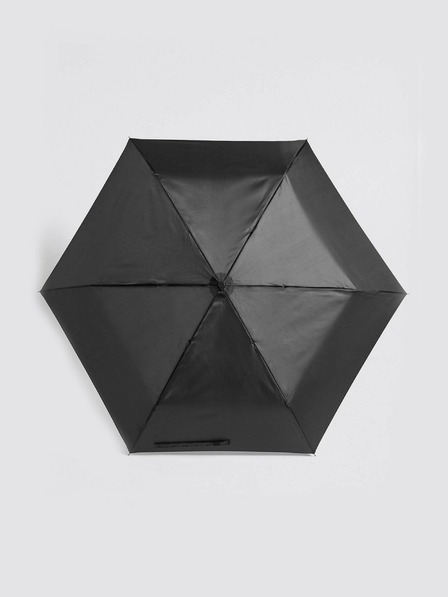 Marks & Spencer Črni dežnik Marks & Spencer Glossy Solid Umbrella Black