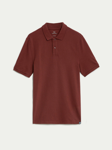 Marks & Spencer Marks & Spencer moška osnovna polo majica v bordo barvi