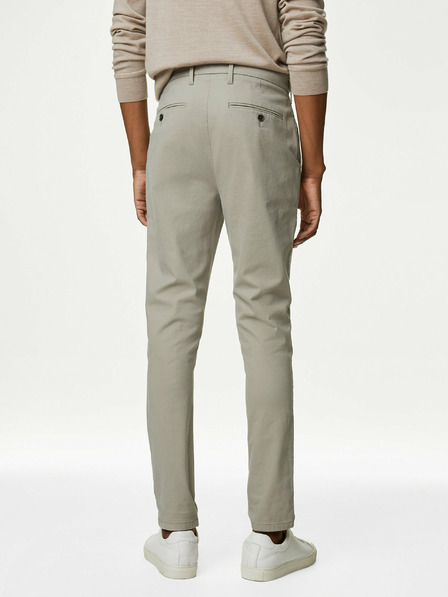 Marks & Spencer Svetlo sive moške hlače chino Marks & Spencer