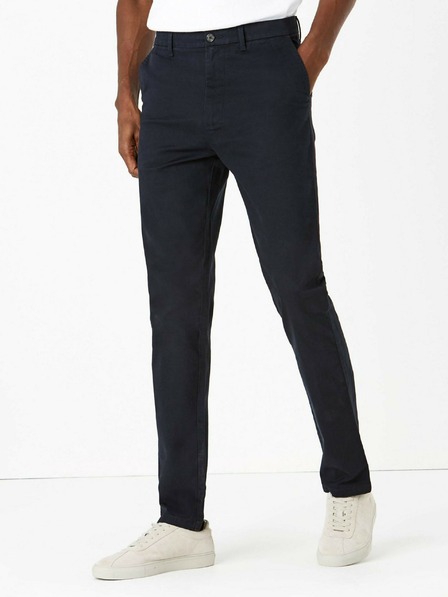 Marks & Spencer Marks & Spencer Stretch Chino Slim Fit hlače mornarsko modre barve