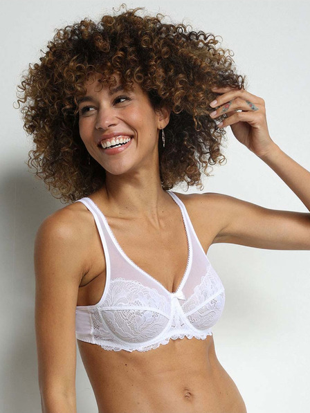 DIM Beli ženski čipkasti modrček Dim GENEROUS ESSENTIEL UNDERWIRE BRA