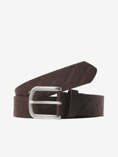 Jack & Jones Temno rjav moški pas z vzorcem Jack & Jones Charry