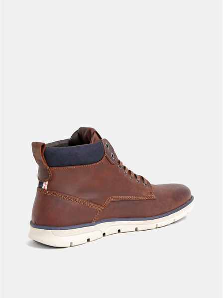 Jack & Jones Rjavi moški usnjeni gležnjarji Jack & Jones Tubar