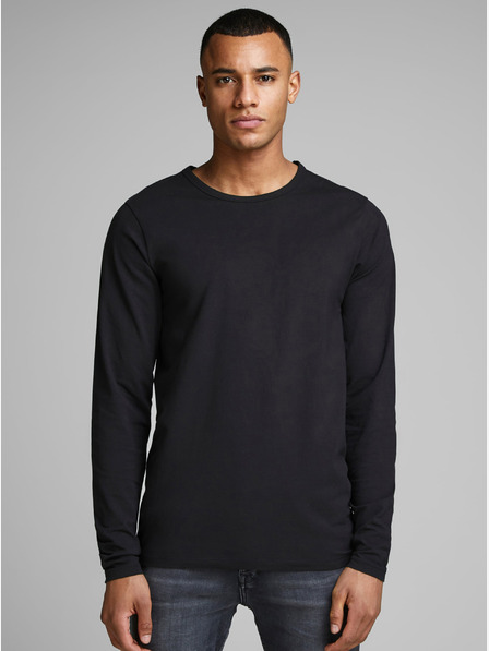 Jack & Jones Jack & Jones črna moška osnovna majica s kratkimi rokavi