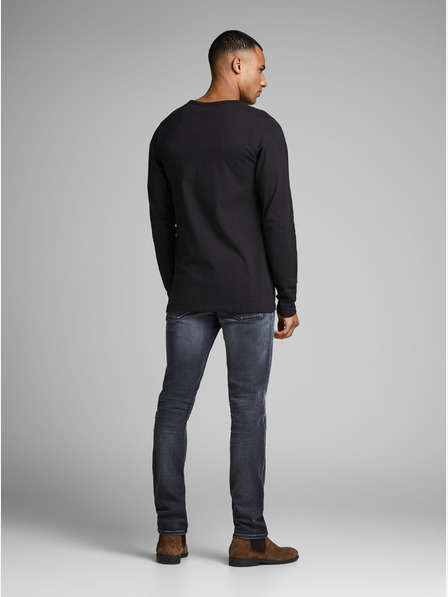 Jack & Jones Jack & Jones črna moška osnovna majica s kratkimi rokavi
