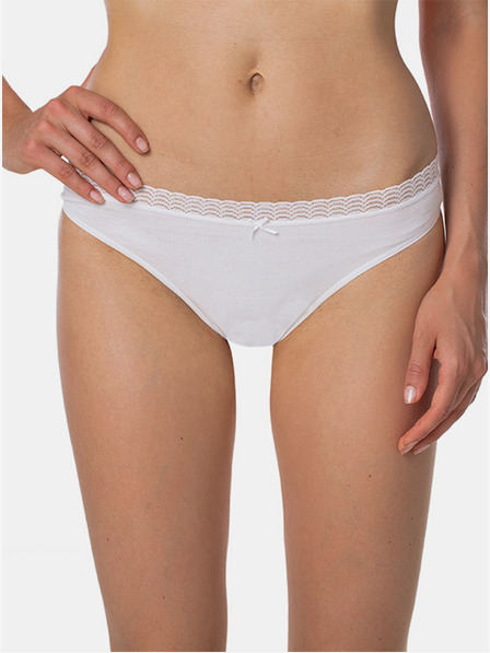 Bellinda Bele ženske hlače s čipko Bellinda FANCY COTTON MINISLIP