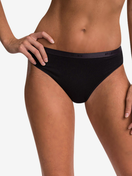 Bellinda Black Bellinda Ženske bombažne spodnje hlačke z mini lističi