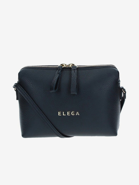 Elega Črna ženska usnjena križna torbica ELEGA Hillary
