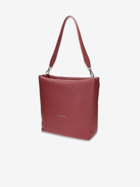 Elega Rdeča ženska torbica Elega Fluffy Leather Handbag