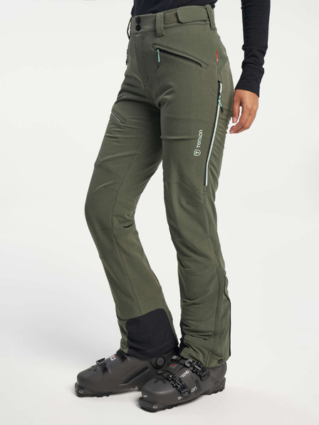 Tenson Ženske hlače TENSON Touring Softshell Pant W temno kaki
