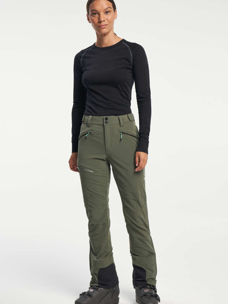 Tenson Ženske hlače TENSON Touring Softshell Pant W temno kaki