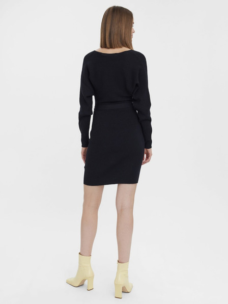 Vero Moda Črna ženska pulover obleka Vero Moda Hollyrem