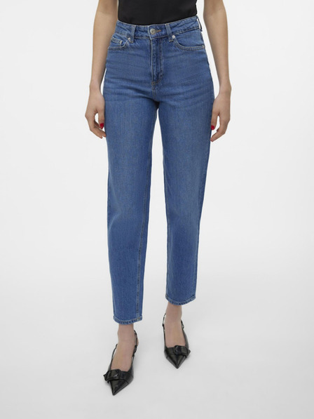 Vero Moda Modre ženske kavbojke mom fit Vero Moda Tessa