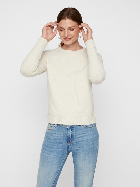 Vero Moda Kremni osnovni pulover VERO MODA Doffy