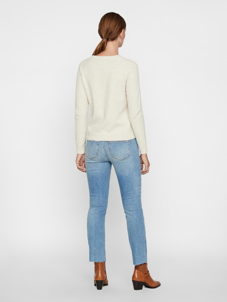 Vero Moda Kremni osnovni pulover VERO MODA Doffy